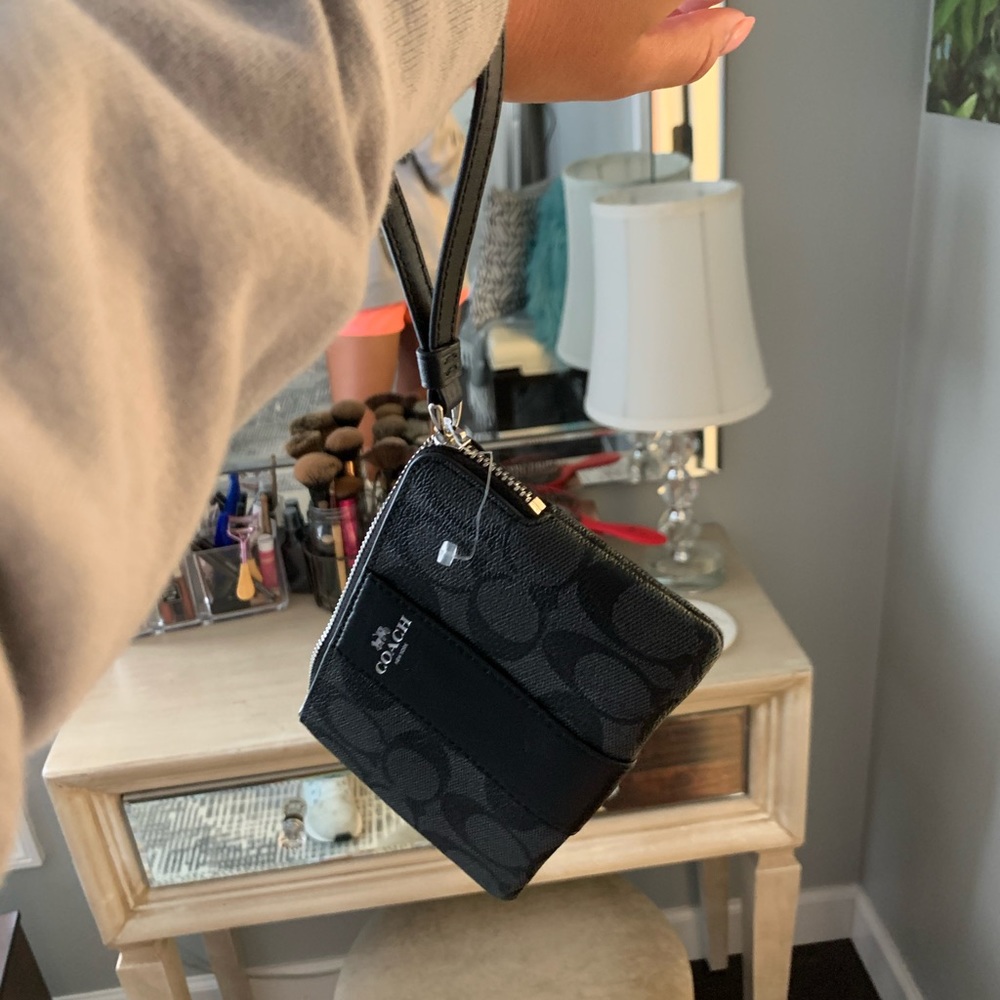 Black coach wristlet